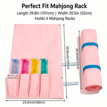 Mahjong Rack Storage & Carry Bag – Holds 4 Racks, Roll-Up Organizer, Pink or Blue