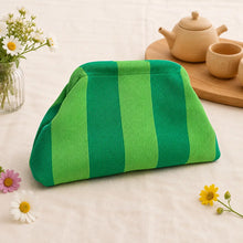 Mahjong Bag, Mahjong Storage Bag, Green Pink Striped Fabric Bag, Multiple Styles and Colors Mahjong Storage Solution for Game Night, Birthday or Christmas Gift