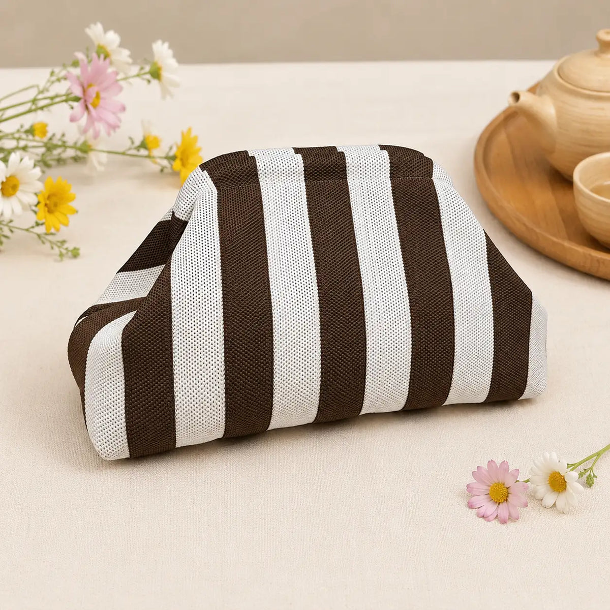 Mahjong Bag, Mahjong Storage Bag, Green Pink Striped Fabric Bag, Multiple Styles and Colors Mahjong Storage Solution for Game Night, Birthday or Christmas Gift