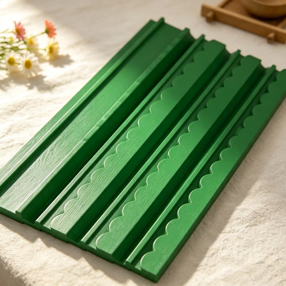 Mahjong Rack Set with Magnetic Pusher, Mahjong Pusher Set, Wooden Shell-Shaped Tile Organizer for American Mahjong Game Night