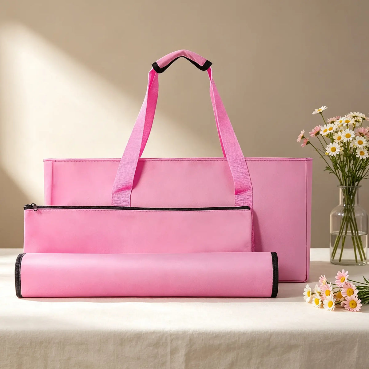 Gift For Mahjong Lover Mahjong Bag & Tile Pouch, Rack Sleeve, Solid Color Mahjong Storage Bag Set, Canvas Tile Pouch and Rack Sleeve, Multiple colors available