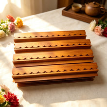 Mahjong Rack Set with Magnetic Pusher, Mahjong Pusher Set, Wooden Shell-Shaped Tile Organizer for American Mahjong Game Night