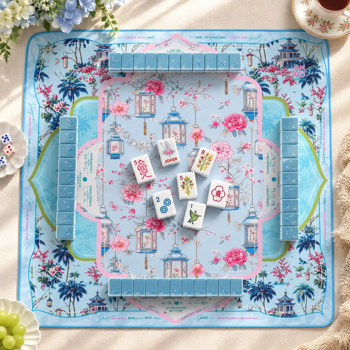 Mahjong Set, Acrylic Mahjong Tiles, Mahjong Tiles Set, Butterfly Pattern Clear Acrylic American Mahjong, Home Game and Christmas Gift for