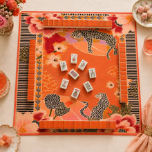 Mini Mahjong Set, Mini American, Orange Acrylic Mahjong Tiles for Home Game Night, Birthday and Christmas Gift for Mom