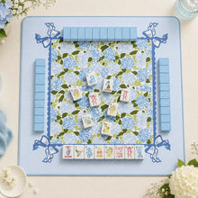 Mahjong Set, Blue White Striped Acrylic American Mahjong Tiles, Home Game, Birthday and Christmas Gift for Mom, For Home Mahjong Game