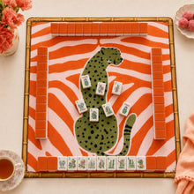 Mini Mahjong Set, Mini American, Orange Acrylic Mahjong Tiles for Home Game Night, Birthday and Christmas Gift for Mom