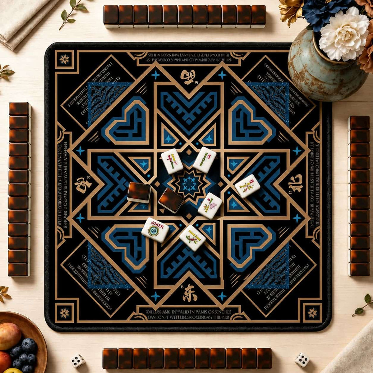 Mahjong Set, Creative Set, Mahjong Tiles, Brown Tortoise-Shell Acrylic American, Home Game Night, Gift for Mom, Birthday and Christmas Gift