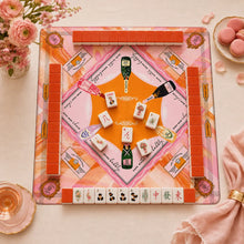 Mini Mahjong Set, Mini American, Orange Acrylic Mahjong Tiles for Home Game Night, Birthday and Christmas Gift for Mom