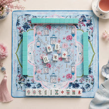 Mahjong Set, 4-Layer Turquoise Blue Acrylic American Mahjong Tiles, Beginner Home Game and Christmas Gift for Mom, Marine Themed Mahjong