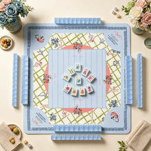 Mahjong Game Set Modern Mahjong Set, Mahjong Set, Light Blue Acrylic Tile Game with Floral Ladybug Design, Modern Home Mahjong Game and Gift