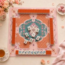 Mini Mahjong Set, Mini American, Orange Acrylic Mahjong Tiles for Home Game Night, Birthday and Christmas Gift for Mom