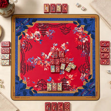 Travel Mahjong Set, Colorful Red-Framed Plastic American Mahjong Tiles for Family Game Night, Birthday or Christmas Gift for