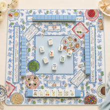 Mahjong Set, Blue White Striped Acrylic American Mahjong Tiles, Home Game, Birthday and Christmas Gift for Mom, For Home Mahjong Game