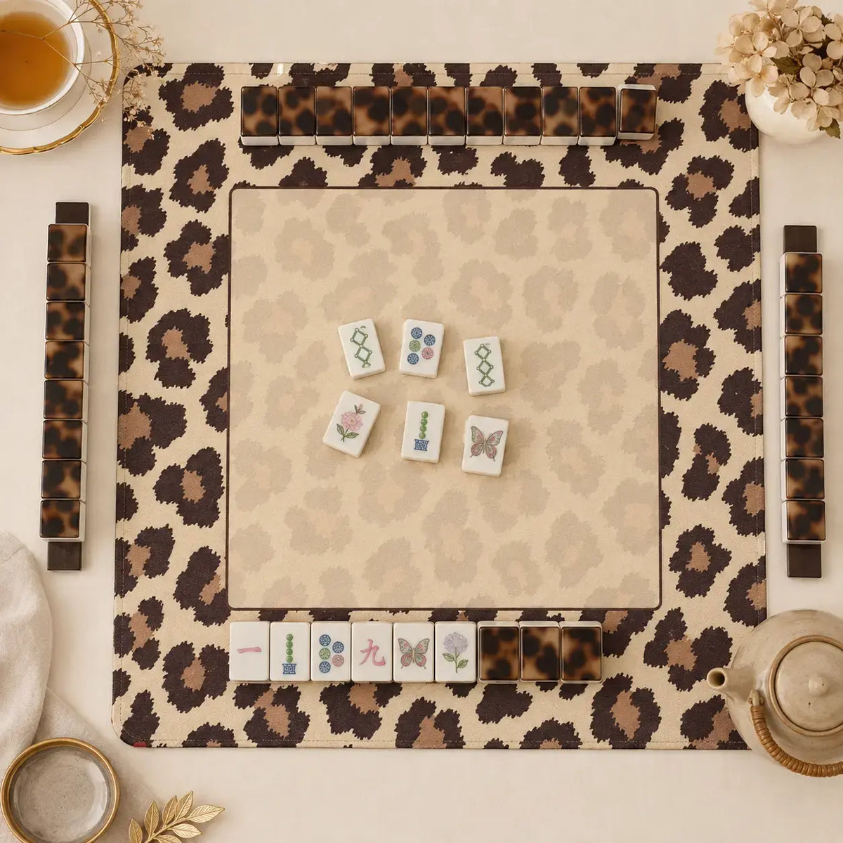 Mahjong Set, American Mahjong Tiles with Tortoise Shell Pattern, Birthday Mahjong Gift, Christmas Mahjong Gift, Mahjong Gift For Couples