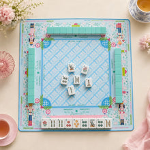 Mahjong Set, 4-Layer Turquoise Blue Acrylic American Mahjong Tiles, Beginner Home Game and Christmas Gift for Mom, Marine Themed Mahjong