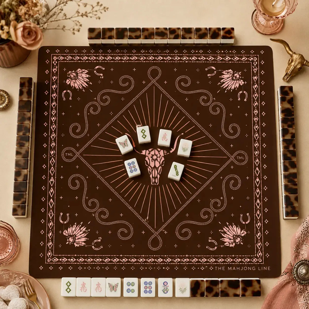 Mahjong Set, American Mahjong Tiles with Tortoise Shell Pattern, Birthday Mahjong Gift, Christmas Mahjong Gift, Mahjong Gift For Couples