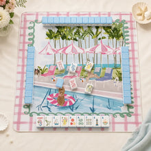 Mahjong Set, Blue White Striped Acrylic American Mahjong Tiles, Home Game, Birthday and Christmas Gift for Mom, For Home Mahjong Game
