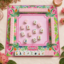 Mahjong Set, Pink Cat Illustration Tile Set for Game Night, Mahjong Gift for Women, Birthday and Christmas, Hanukkah Mahjong Gift
