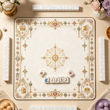 Pearlescent American Mahjong Set, Baroque Jewel White Decorative Mahjong Tiles, Gift for Mom, Home Game Night, Birthday or Christmas Gift