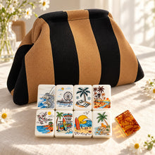 American Mahjong Set,Decorative Beach Theme,Tropical Beach Mahjong Tiles in Acrylic and Resin Tortoiseshell print,Gift for Mahjong Lover,160