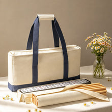Gift For Mahjong Lover Mahjong Bag & Tile Pouch, Rack Sleeve, Solid Color Mahjong Storage Bag Set, Canvas Tile Pouch and Rack Sleeve, Multiple colors available