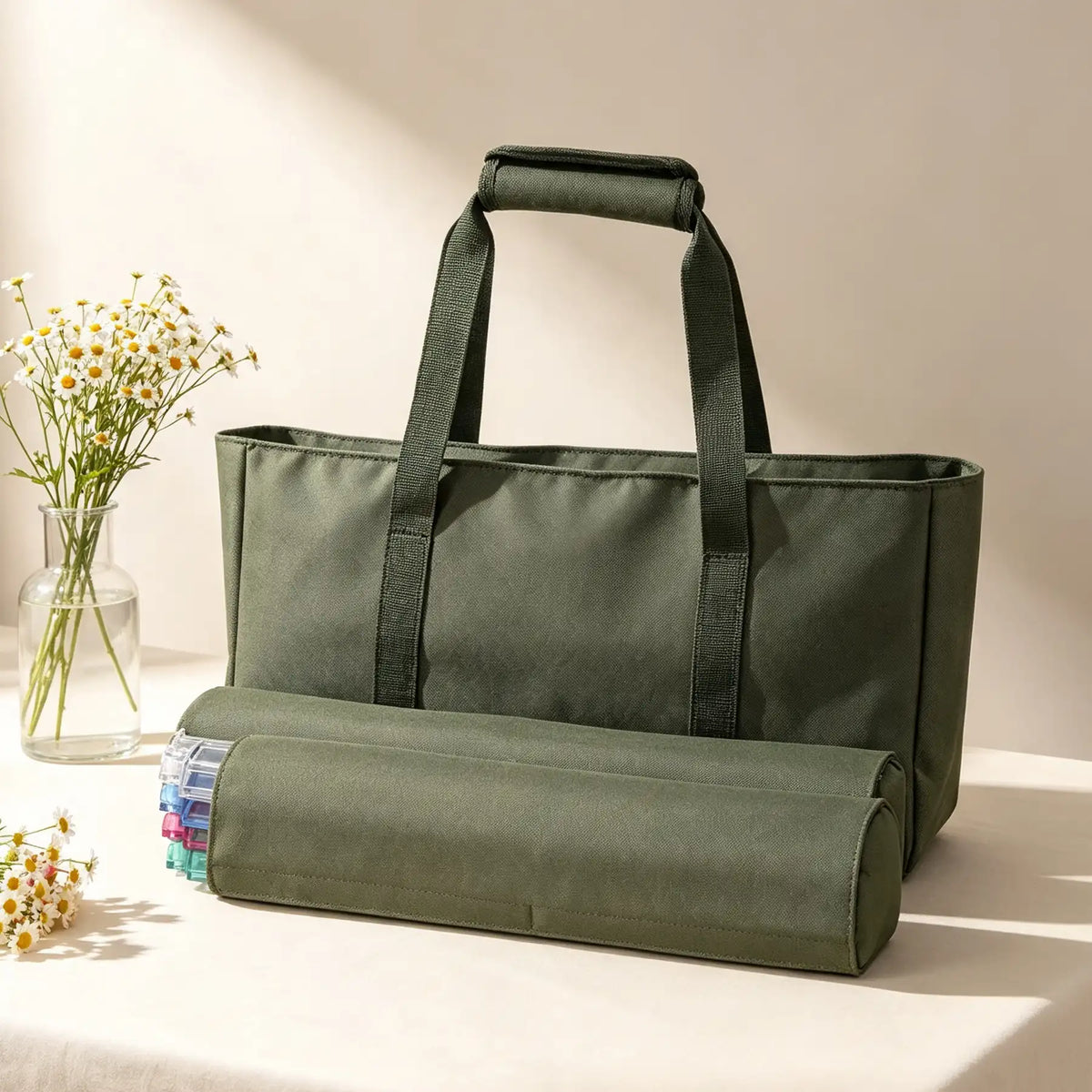 Gift For Mahjong Lover Mahjong Bag & Tile Pouch, Rack Sleeve, Solid Color Mahjong Storage Bag Set, Canvas Tile Pouch and Rack Sleeve, Multiple colors available