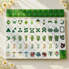 Mahjong Set, Green Butterfly Acrylic American Mahjong Tiles for Home Game Night, Birthday Mahjong Gift, Christmas Mahjong Gift