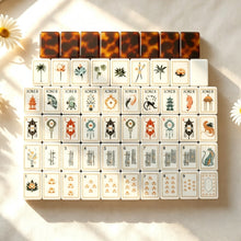 Mahjong Set, Four-Layer White Tortoise-Shell Acrylic Tiles, Home Mahjong Game, Birthday Mahjong Gift, Christmas Mahjong Gift