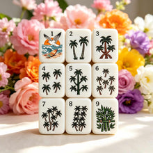 American Mahjong Set,Decorative Beach Theme,Tropical Beach Mahjong Tiles in Acrylic and Resin Tortoiseshell print,Gift for Mahjong Lover,160