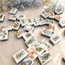 American Mahjong Set, American, Blue and White Acrylic Mahjong Tiles, Marine Theme for Home Game Night, Birthday or Christmas