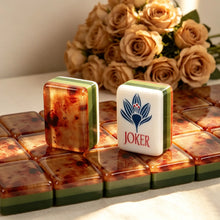 Decorative Mahjong Set, American, White Leopard Pattern Acrylic Tile Game, Birthday and Christmas Gift for Women, Girls Game