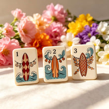 American Mahjong Set,Decorative Beach Theme,Tropical Beach Mahjong Tiles in Acrylic and Resin Tortoiseshell print,Gift for Mahjong Lover,160
