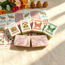Mahjong Set, Pink Cat Illustration Tile Set for Game Night, Mahjong Gift for Women, Birthday and Christmas, Hanukkah Mahjong Gift