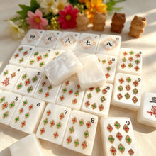 Mahjong Set, Ivory Mother-of-Pearl American Tile Set for Family Game Night, Mahjong Lover Birthday or Christmas Gift, Christmas Mahjong Gift