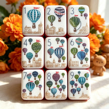 Mini Mahjong Set, Mini American, Orange Acrylic Mahjong Tiles for Home Game Night, Birthday and Christmas Gift for Mom