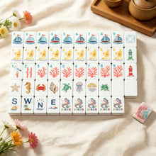Mahjong Set, Acrylic Mahjong Tiles, Coastal American, Pink for Home Game Night, Birthday and Christmas Gift for Mom, Mahjong Gift For Wife