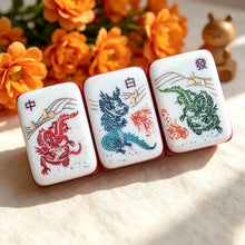 Mini Mahjong Set, Mini American, Orange Acrylic Mahjong Tiles for Home Game Night, Birthday and Christmas Gift for Mom