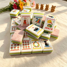 Mahjong Set, Pink Cat Illustration Tile Set for Game Night, Mahjong Gift for Women, Birthday and Christmas, Hanukkah Mahjong Gift
