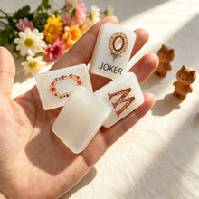 Mahjong Set, Ivory Mother-of-Pearl American Tile Set for Family Game Night, Mahjong Lover Birthday or Christmas Gift, Christmas Mahjong Gift