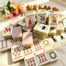 Mahjong Set, Pink Cat Illustration Tile Set for Game Night, Mahjong Gift for Women, Birthday and Christmas, Hanukkah Mahjong Gift