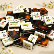 Mahjong Set, Portable Double-Layer White Tortoise-Shell Acrylic Tiles, Adult Game Night, Birthday & Christmas Mahjong Gift for Mom