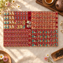 Travel Mahjong Set, Colorful Red-Framed Plastic American Mahjong Tiles for Family Game Night, Birthday or Christmas Gift for