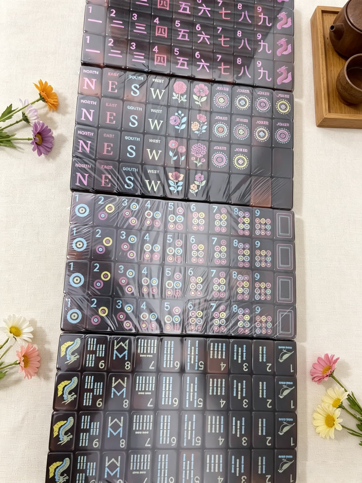 Mahjong Set Modern Mahjong Set, Mahjong Tiles, Mahjong Set, Modern Tortoiseshell Acrylic, Beginner Set and Game Night Gift, Birthday or