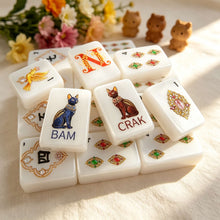 Mahjong Set, Ivory Mother-of-Pearl American Tile Set for Family Game Night, Mahjong Lover Birthday or Christmas Gift, Christmas Mahjong Gift