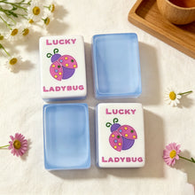 Mahjong Game Set Modern Mahjong Set, Mahjong Set, Light Blue Acrylic Tile Game with Floral Ladybug Design, Modern Home Mahjong Game and Gift