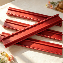 Mahjong Rack Set with Magnetic Pusher, Mahjong Pusher Set, Wooden Shell-Shaped Tile Organizer for American Mahjong Game Night