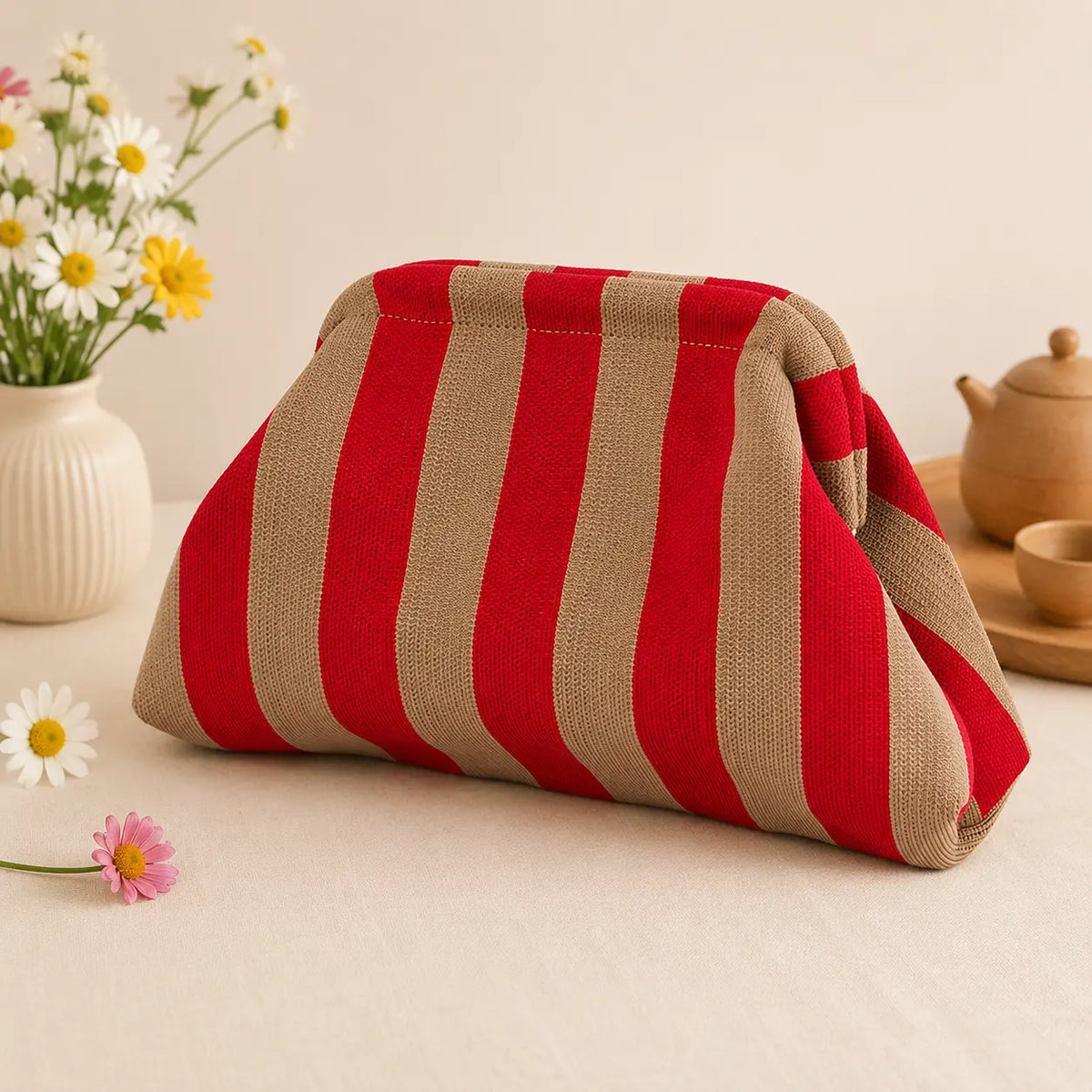 Mahjong Bag, Mahjong Storage Bag, Green Pink Striped Fabric Bag, Multiple Styles and Colors Mahjong Storage Solution for Game Night, Birthday or Christmas Gift