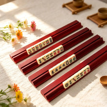 Mahjong Rack Set with Wooden Pushers, Colorful Tile Organizer for Mahjong Game Night, Christmas Gift for Mom