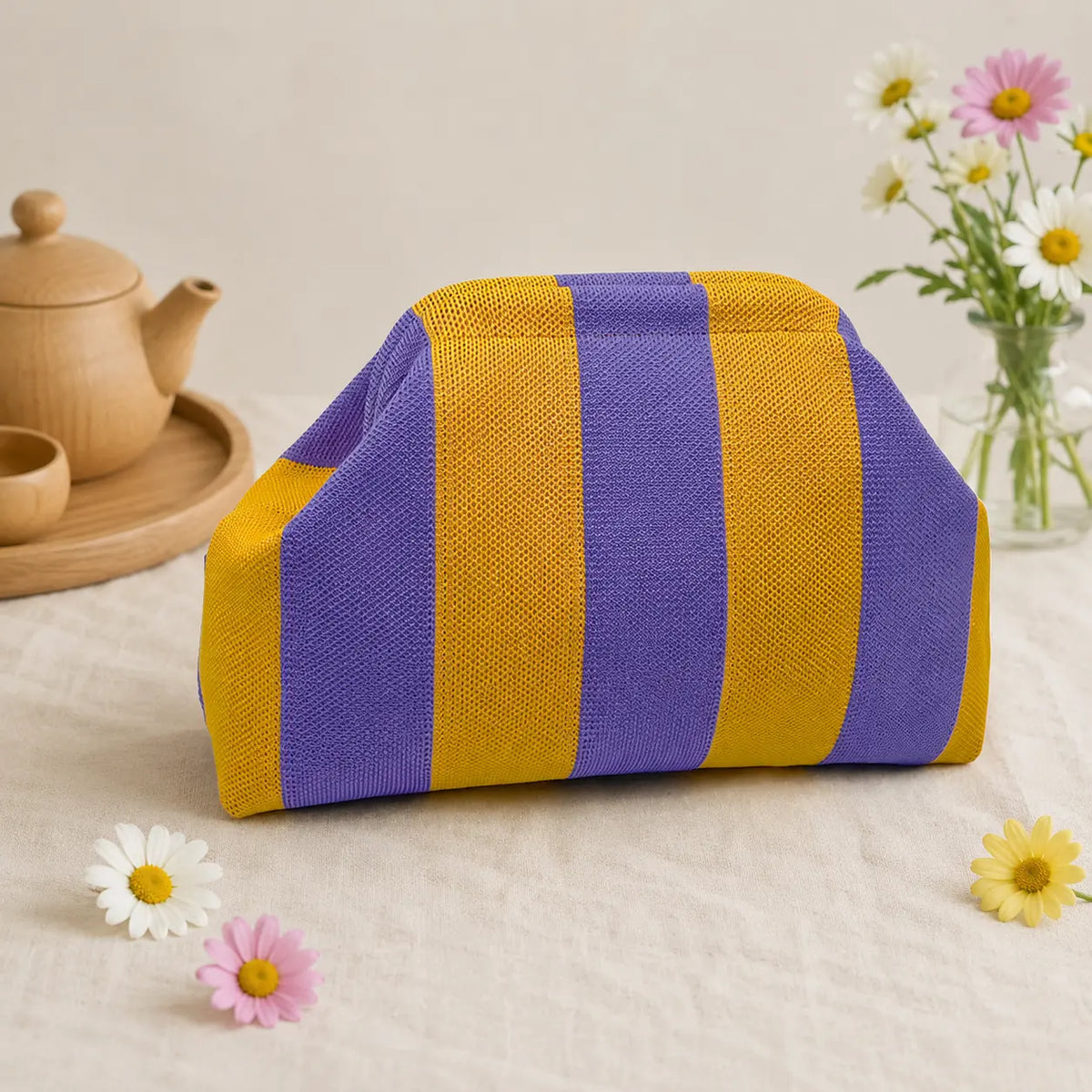 Mahjong Bag, Mahjong Storage Bag, Green Pink Striped Fabric Bag, Multiple Styles and Colors Mahjong Storage Solution for Game Night, Birthday or Christmas Gift
