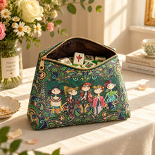Bag, Storage Bag, Mahjong Storage Set, Green Clear Jelly Tote for Game Night, Birthday and Christmas Gift for Mahjong Player
